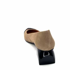 Elégant|Ballerines<Dansi Ballerines 6963 Daim Noir &amp; Strass Taupe