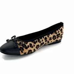 Animalier|Féminin<Ivoire0317a Ballerines Ivoire 2204108 4091 Textile Léo Léopard