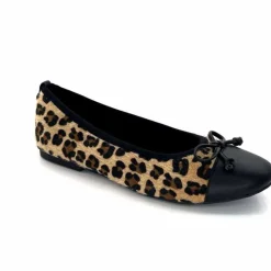 Animalier|Féminin<Ivoire0317a Ballerines Ivoire 2204108 4091 Textile Léo Léopard