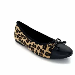 Animalier|Féminin<Ivoire0317a Ballerines Ivoire 2204108 4091 Textile Léo Léopard