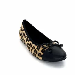 Animalier|Féminin<Ivoire0317a Ballerines Ivoire 2204108 4091 Textile Léo Léopard