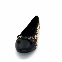 Animalier|Féminin<Ivoire0317a Ballerines Ivoire 2204108 4091 Textile Léo Léopard