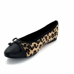 Animalier|Féminin<Ivoire0317a Ballerines Ivoire 2204108 4091 Textile Léo Léopard