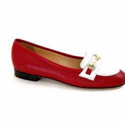 Elégant|Ballerines<Ivoire0200 Ballerines Ivoire 8002 For Cuir Blanc Rouge