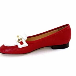 Elégant|Ballerines<Ivoire0200 Ballerines Ivoire 8002 For Cuir Blanc Rouge
