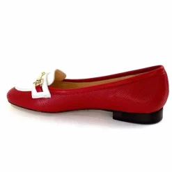 Elégant|Ballerines<Ivoire0200 Ballerines Ivoire 8002 For Cuir Blanc Rouge