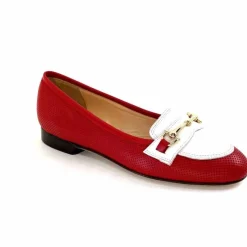 Elégant|Ballerines<Ivoire0200 Ballerines Ivoire 8002 For Cuir Blanc Rouge