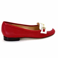 Elégant|Ballerines<Ivoire0200 Ballerines Ivoire 8002 For Cuir Blanc Rouge