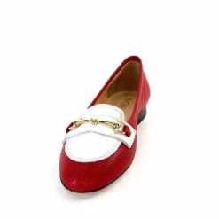 Elégant|Ballerines<Ivoire0200 Ballerines Ivoire 8002 For Cuir Blanc Rouge