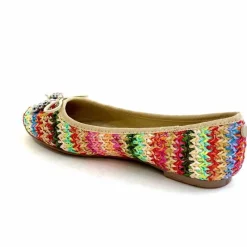 Fantaisie|Ballerines<Ivoire0317a Ballerines Ivoire 2201023 Raffia Multicolore