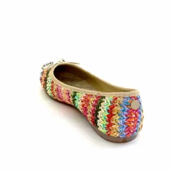 Fantaisie|Ballerines<Ivoire0317a Ballerines Ivoire 2201023 Raffia Multicolore