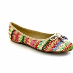 Fantaisie|Ballerines<Ivoire0317a Ballerines Ivoire 2201023 Raffia Multicolore