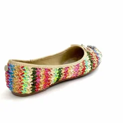 Fantaisie|Ballerines<Ivoire0317a Ballerines Ivoire 2201023 Raffia Multicolore