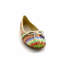 Fantaisie|Ballerines<Ivoire0317a Ballerines Ivoire 2201023 Raffia Multicolore