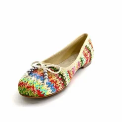 Fantaisie|Ballerines<Ivoire0317a Ballerines Ivoire 2201023 Raffia Multicolore