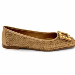 Féminin|Ballerines<382-ivoire Ballerines Ivoire 97574 tk2 Raffia Beige