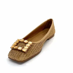 Féminin|Ballerines<382-ivoire Ballerines Ivoire 97574 tk2 Raffia Beige