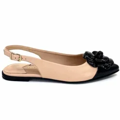 Féminin|Ballerines<398-ivoire Ballerines Ivoire M23099 Cuir Noir Beige
