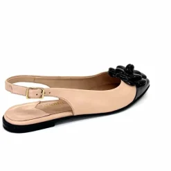 Féminin|Ballerines<398-ivoire Ballerines Ivoire M23099 Cuir Noir Beige