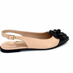 Féminin|Ballerines<398-ivoire Ballerines Ivoire M23099 Cuir Noir Beige