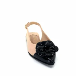Féminin|Ballerines<398-ivoire Ballerines Ivoire M23099 Cuir Noir Beige