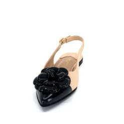 Féminin|Ballerines<398-ivoire Ballerines Ivoire M23099 Cuir Noir Beige