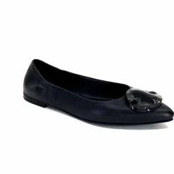 Basic|Ballerines<398-ivoire Ballerines Ivoire M24055 ZB Cuir Noir