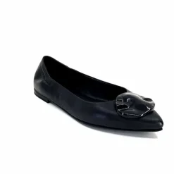 Basic|Ballerines<398-ivoire Ballerines Ivoire M24055 ZB Cuir Noir
