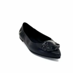 Basic|Ballerines<398-ivoire Ballerines Ivoire M24055 ZB Cuir Noir