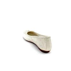 Basic|Ballerines<Requin Ballerines Reqins Hello Cuir Doré Blanc