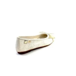 Basic|Ballerines<Requin Ballerines Reqins Hello Cuir Doré Blanc