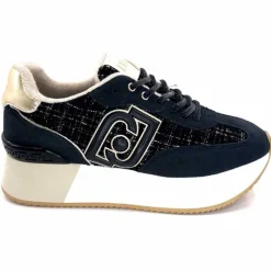 Sport Chic|Décontracté<Liu.Jo Baskets à Plateforme Bf4037 Daim Off Black MarineNoir