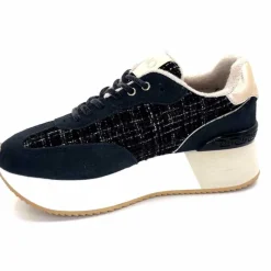 Sport Chic|Décontracté<Liu.Jo Baskets à Plateforme Bf4037 Daim Off Black MarineNoir