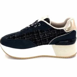 Sport Chic|Décontracté<Liu.Jo Baskets à Plateforme Bf4037 Daim Off Black MarineNoir