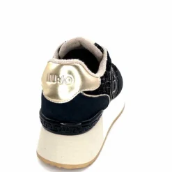 Sport Chic|Décontracté<Liu.Jo Baskets à Plateforme Bf4037 Daim Off Black MarineNoir