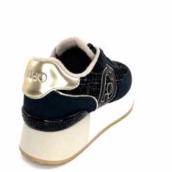 Sport Chic|Décontracté<Liu.Jo Baskets à Plateforme Bf4037 Daim Off Black MarineNoir