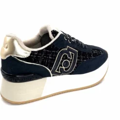 Sport Chic|Décontracté<Liu.Jo Baskets à Plateforme Bf4037 Daim Off Black MarineNoir