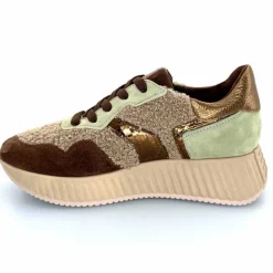Sport Chic|Baskets<Softwaves Baskets à Plateforme 8.95.05/002 Daim Vert Marron