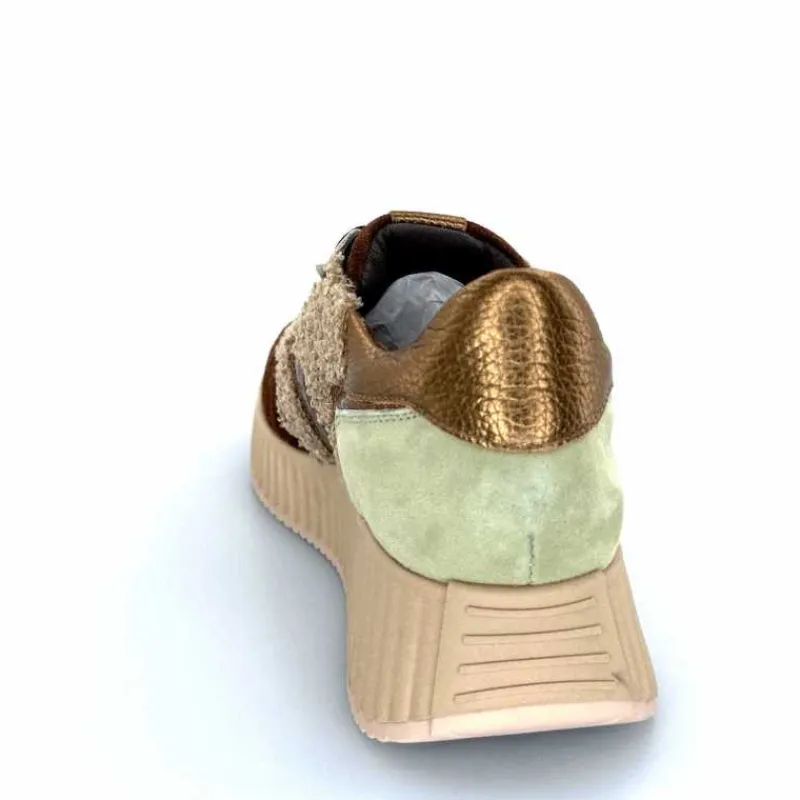 Sport Chic|Baskets<Softwaves Baskets à Plateforme 8.95.05/002 Daim Vert Marron