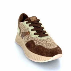 Sport Chic|Baskets<Softwaves Baskets à Plateforme 8.95.05/002 Daim Vert Marron