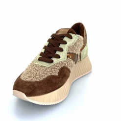 Sport Chic|Baskets<Softwaves Baskets à Plateforme 8.95.05/002 Daim Vert Marron