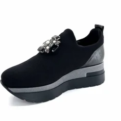 Sport Chic|Décontracté<Ivoire0130a Baskets à Plateformes Ivoire 9b5482 Textile Noir