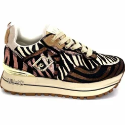 Sport Chic|Animalier<Liu.Jo Baskets à Plateformes Bf4001 Zèbre Rose Marron MarronRose