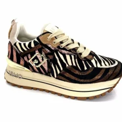 Sport Chic|Animalier<Liu.Jo Baskets à Plateformes Bf4001 Zèbre Rose Marron MarronRose