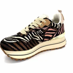 Sport Chic|Animalier<Liu.Jo Baskets à Plateformes Bf4001 Zèbre Rose Marron MarronRose