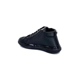 Décontracté|Baskets<Ivoire0401a Baskets Avec Fermeture Éclair Ivoire 500-358 Cuir &amp; Vernis Noir