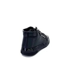 Décontracté|Baskets<Ivoire0401a Baskets Avec Fermeture Éclair Ivoire 500-358 Cuir &amp; Vernis Noir