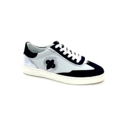 Décontracté|Baskets<Donna Carolina Baskets 51670 113 Cuir Blanc Daim Marine