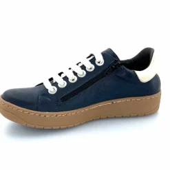 Basic|Baskets<Chacal Baskets Fermeture Eclair 6950 Cuir Doré Bleu