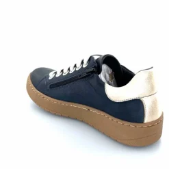 Basic|Baskets<Chacal Baskets Fermeture Eclair 6950 Cuir Doré Bleu